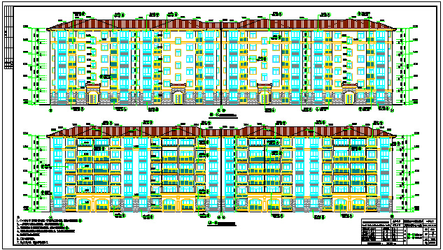 【南昌】某地6层异形框架结构住宅楼建筑设计施工图_图1