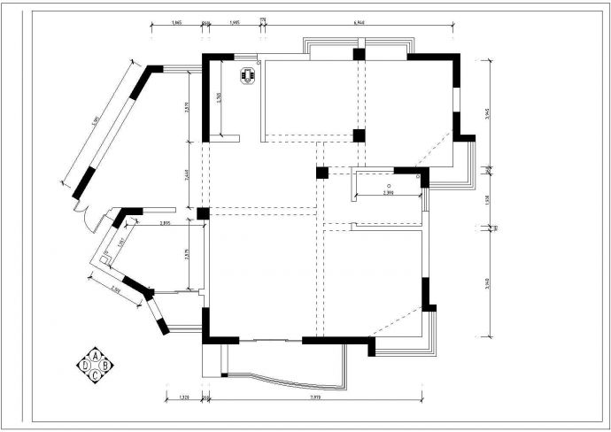 某地区一套家装施工CAD设计图纸_图1