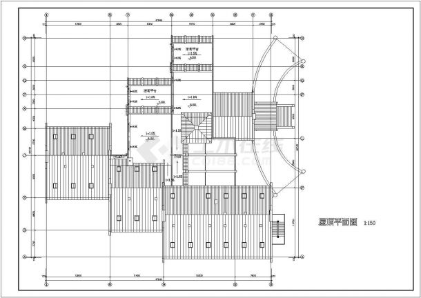 某地区房屋接待中心建筑设计CAD图-图一