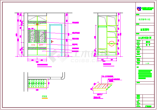 衣柜图库-数十款衣柜CAD设计图纸-图一