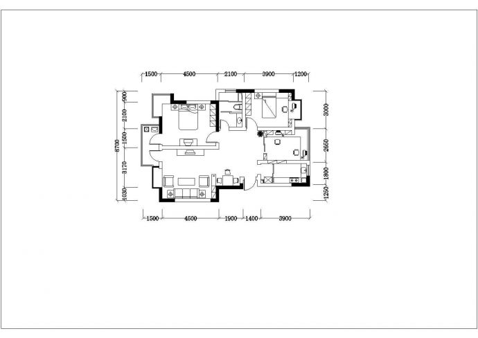 某地区远锦美地室内装修CAD设计图纸_图1