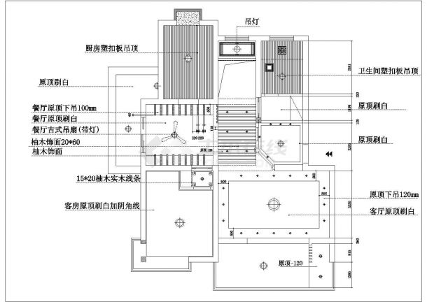 某地区中式家居装修CAD设计图纸-图二