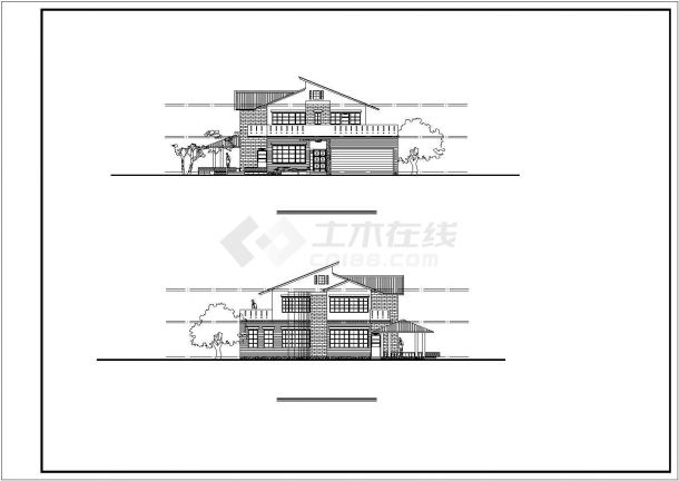 中式豪华二层房屋详细建筑设计施工图-图二