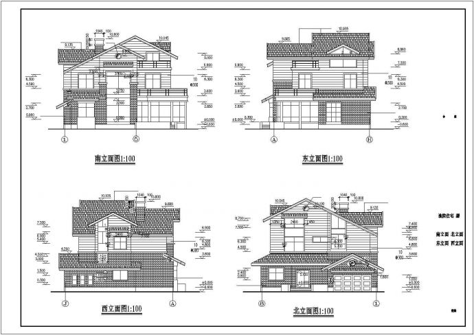 中西独院舒适自建房屋CAD详细建筑图纸_图1