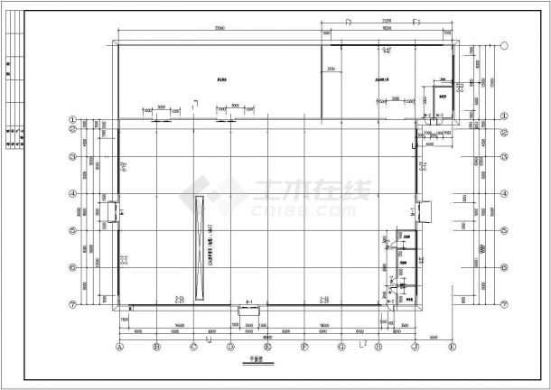 某钢结构厂房结构设计施工图（含建筑设计图）-图二