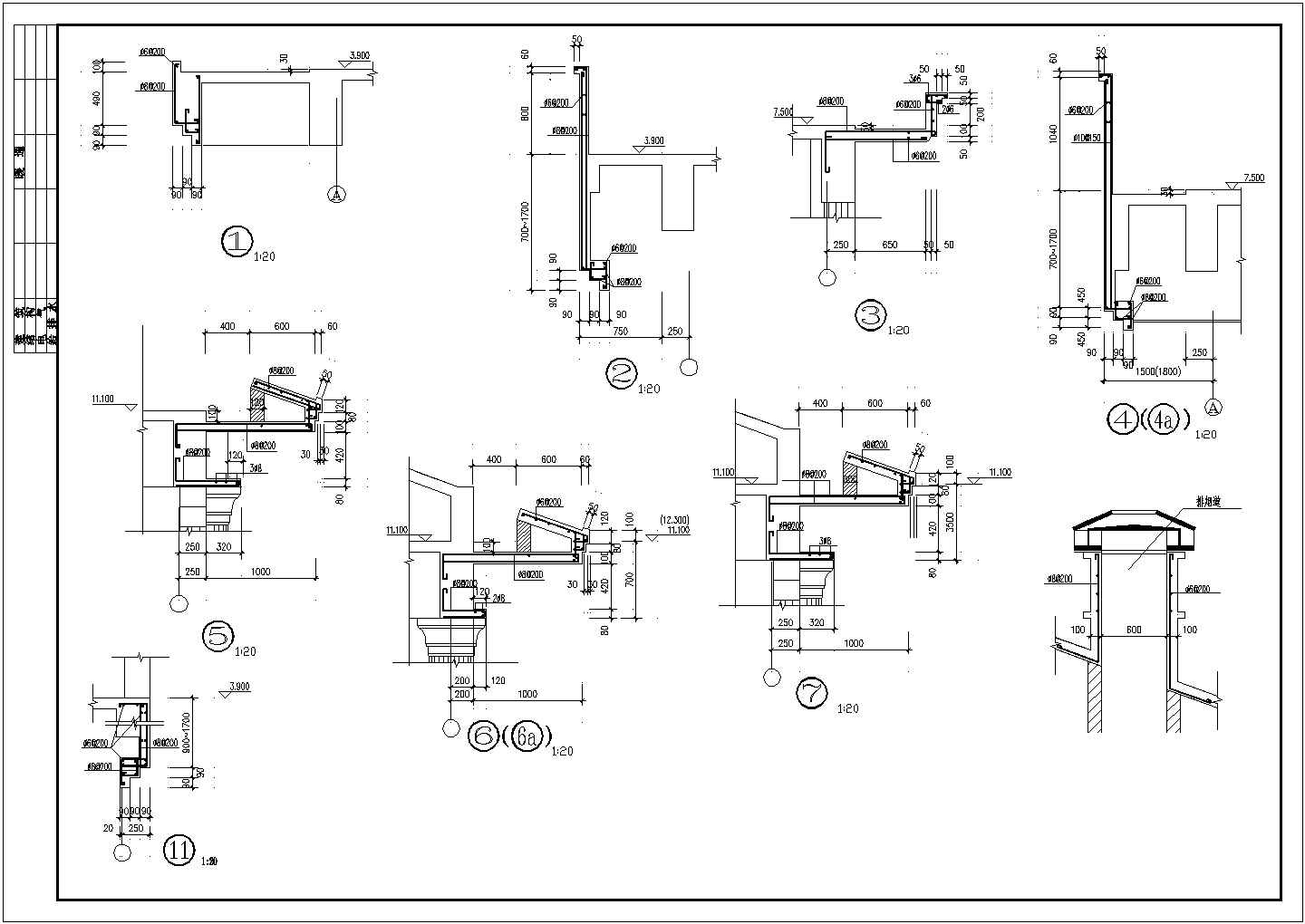 某地4层框架结构食堂餐厅结构设计施工图