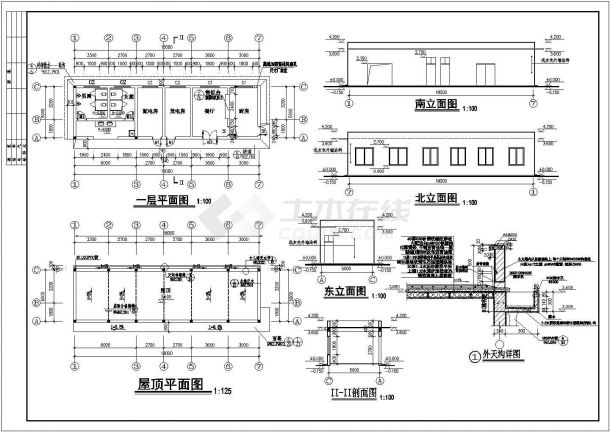 山东省某城市高速加油站CAD施工图-图二