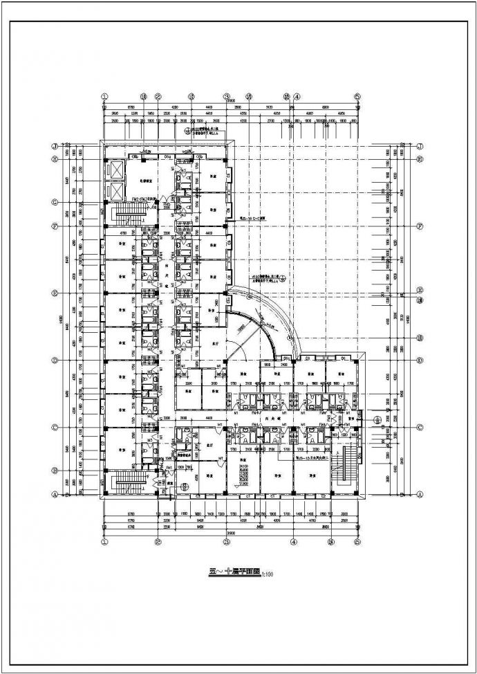 某地区豪华酒店建筑设计方案CAD图_图1