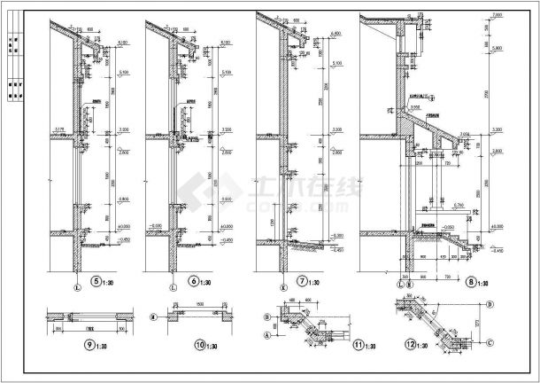 某地三层砖混结构别墅建筑设计施工图-图二