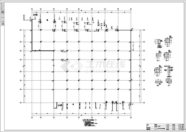 某地单层板柱-抗震墙结构车库结构施工图-图二