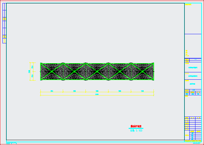 公交站充电桩膜结构双挑结构施工图_图1