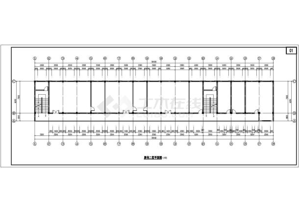 江苏省某城市市区办公楼附楼改建设计图-图一