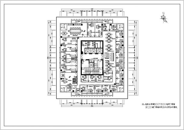 湖北省某城市律师事务所装修方案设计图-图二