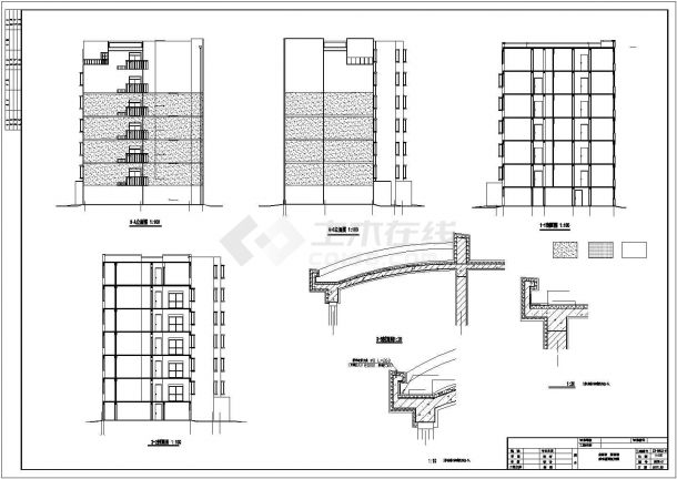 某小区六层砖混结构安置房建筑设计施工图-图二