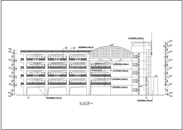某小学五层框架结构教学楼建筑设计方案图-图一