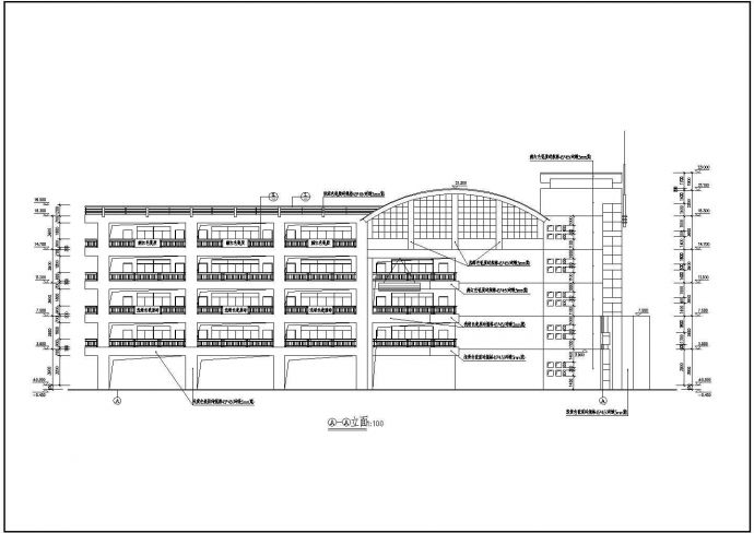 某小学五层框架结构教学楼建筑设计方案图_图1