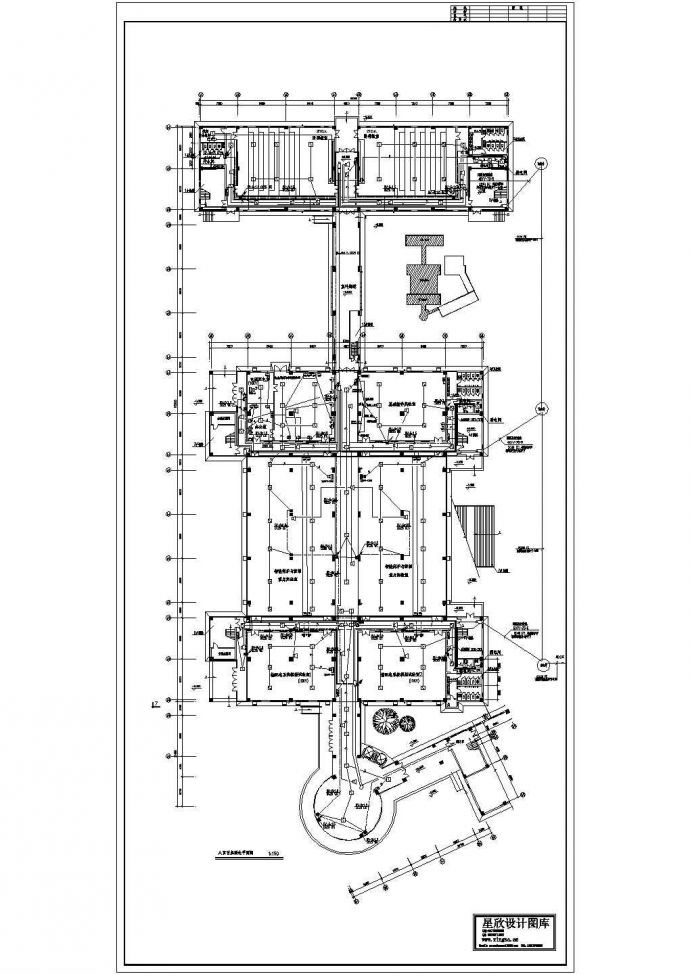 某地区中学教学楼全套电气施工CAD设计图纸_图1