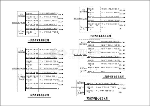 某地区中学教学楼电气CAD设计图纸-图二