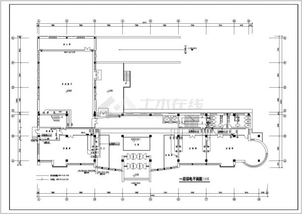 某地区办公楼电气设计方案CAD设计图纸-图一