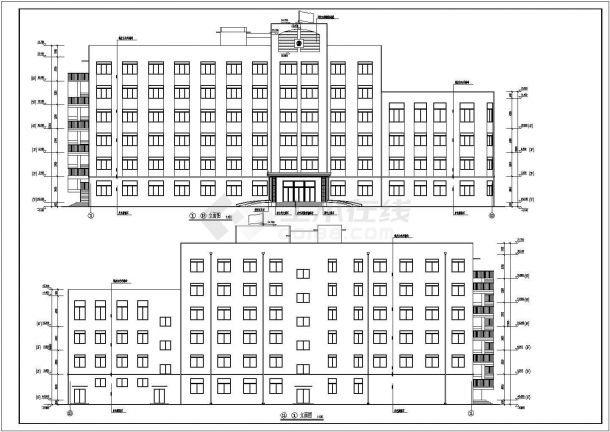 抚顺市六层框架结构办公楼建筑设计施工图-图一