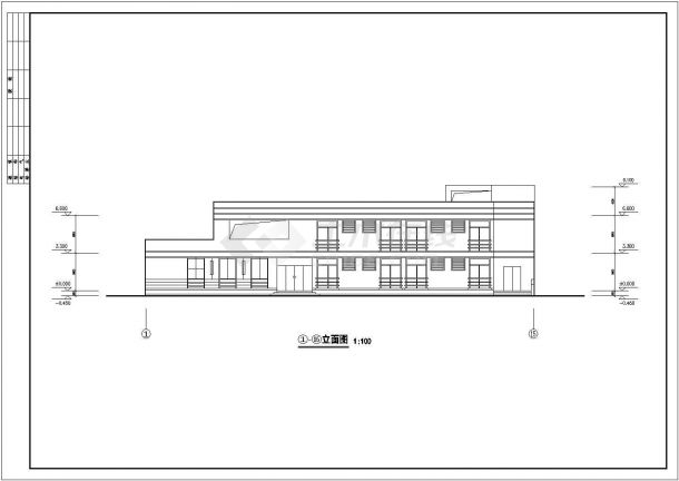 广东省某城市六层医院CAD建筑施工图-图一