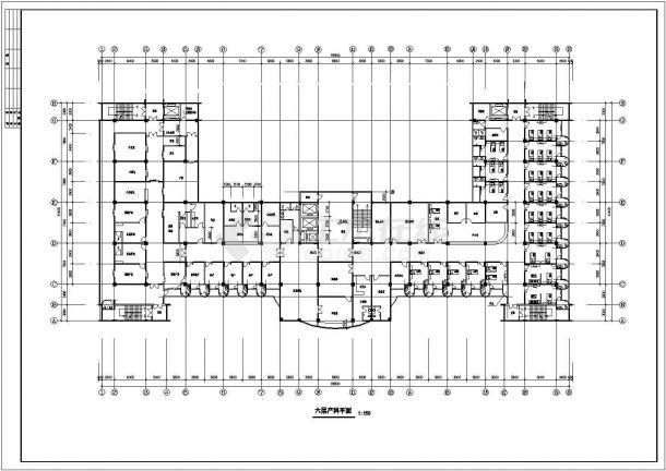 广东省某城市六层医院CAD建筑施工图-图二
