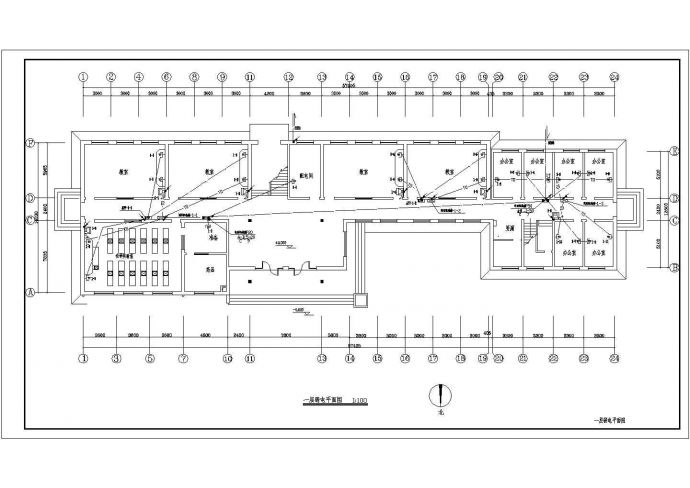 某地区教学楼弱电电气CAD设计图纸_图1