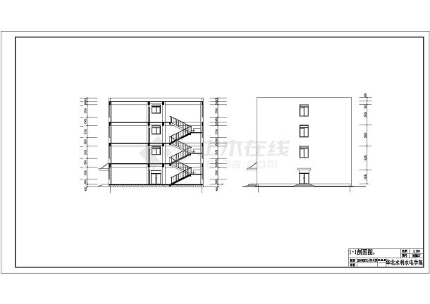 某地多层框架结构宾馆建筑毕业设计图-图二