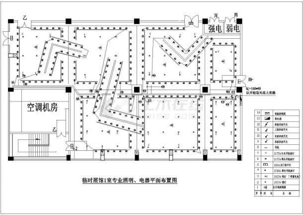 某地区某教学楼全套平面电气CAD设计图纸-图一