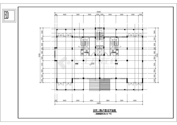 某城市多种仿古联排别墅CAD户型图-图二