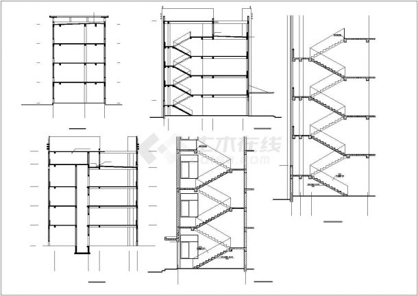 某地多层框架结构办公楼建筑方案设计图-图二