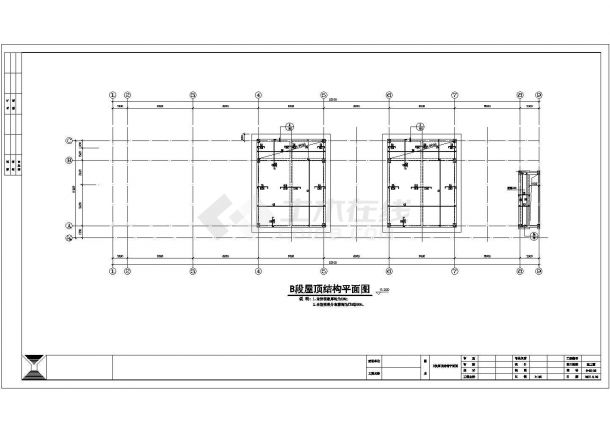 某地小型商场框架结构建筑结构图纸方案图-图一