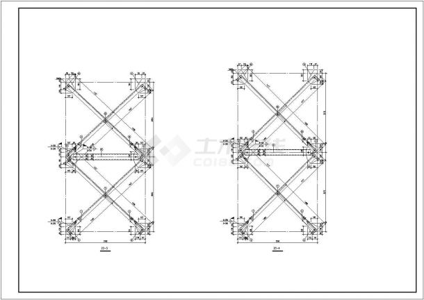 亚龙集团观光电梯钢结构井道结构设计施工图-图二