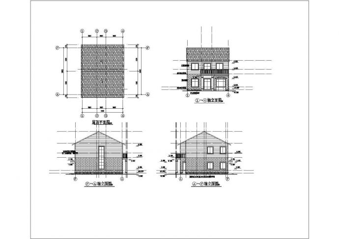 某地区101平方米别墅建筑设计结构图_图1