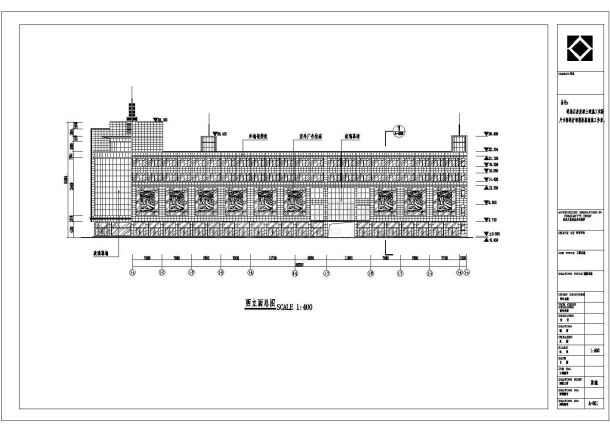 四川省某城市办公楼外墙面CAD施工图-图一