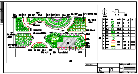 小区休闲小广场绿化平面图-图一