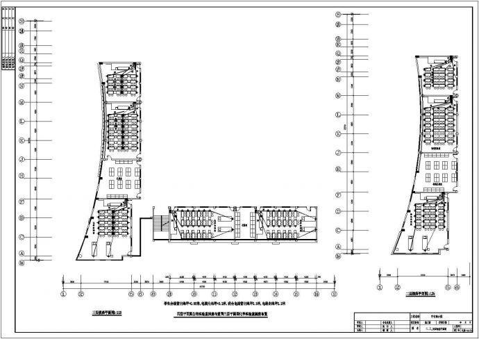 某地区中学综合楼电气CAD设计图纸_图1