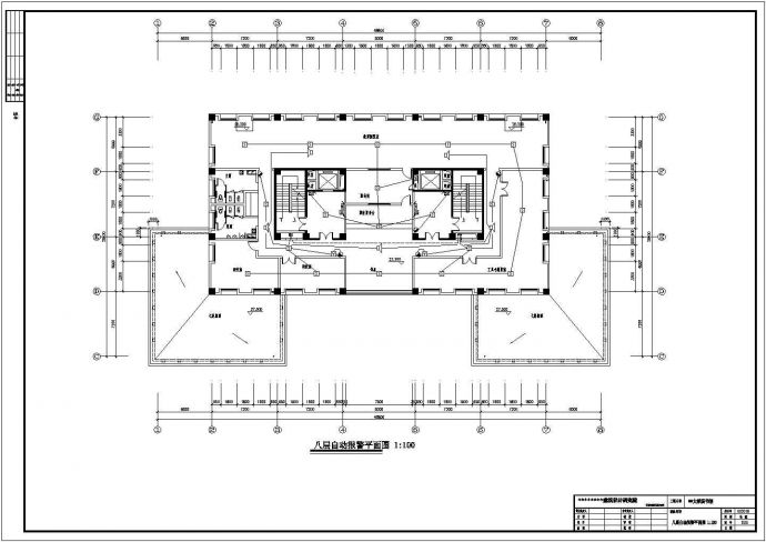 某地区中学综合楼电气自动报警CAD设计图纸_图1