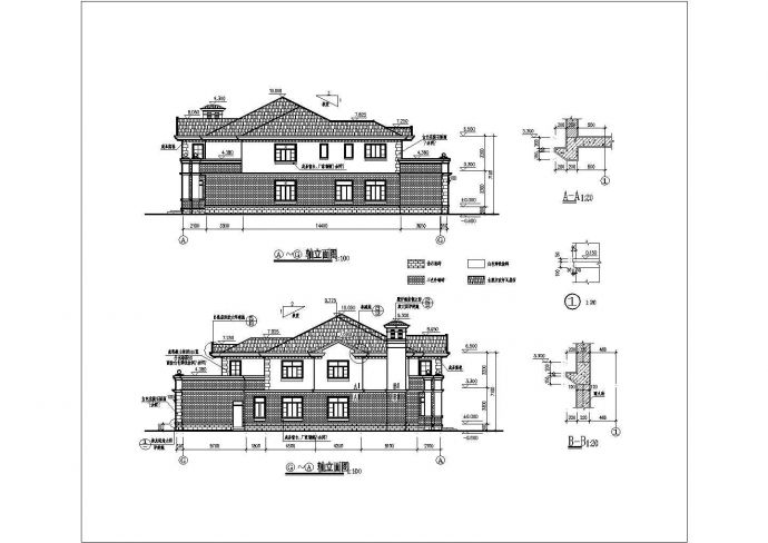 某地两层豪华户型别墅建筑设计方案图_图1