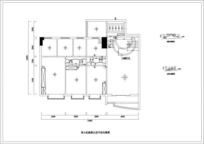 经典三居室室内装饰装修cad平面施工图纸_图1