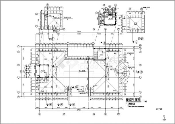 三层豪华别墅建筑施工图图（含效果图）-图二