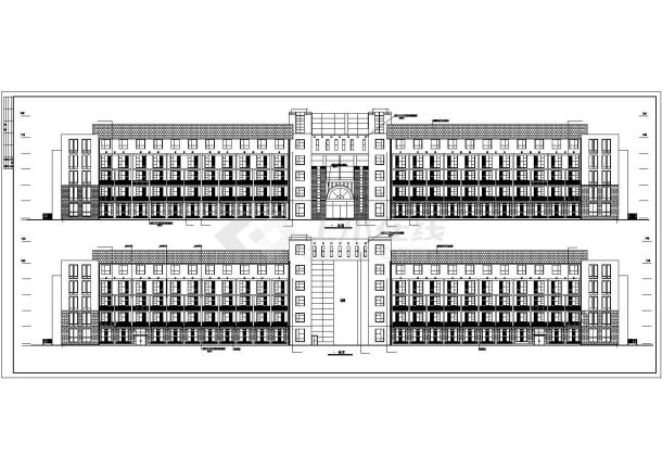 安徽省某地区敬老院全套建筑施工图-图一