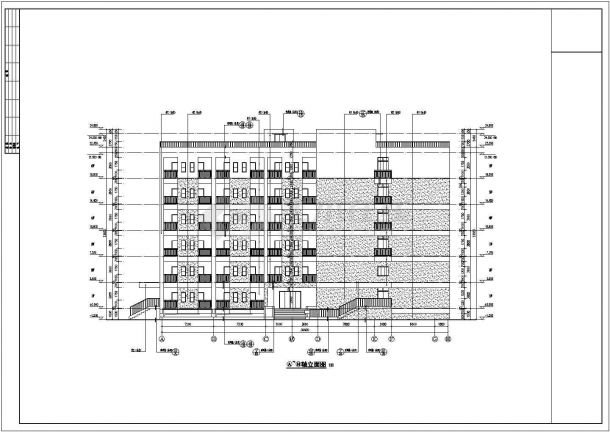 某地区六层宿舍楼建筑设计规划施工图-图二