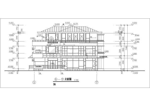 三层经典别墅住宅样板房建筑设计图-图一