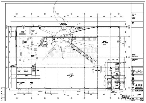 某地区博物馆建筑平面CAD设计图纸-图一