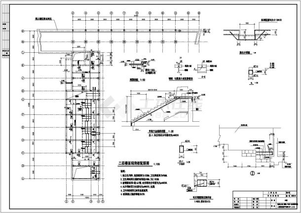 某地区天台博物馆建筑结构CAD设计图纸-图二