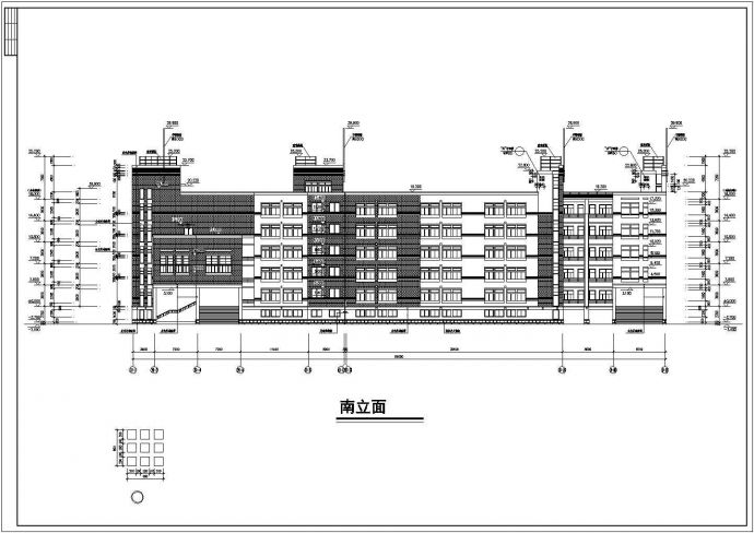 某中学教学综合楼建筑详细施工图纸_图1