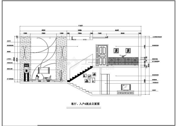 一整套两居室家居设计装修cad施工方案图-图二