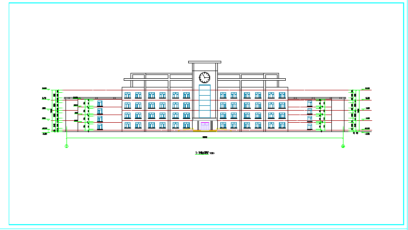 四层12班多层教学楼建筑设计施工图