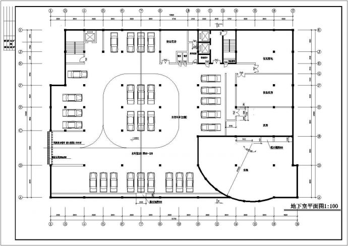 某地区综合办公楼方案施工CAD图_图1